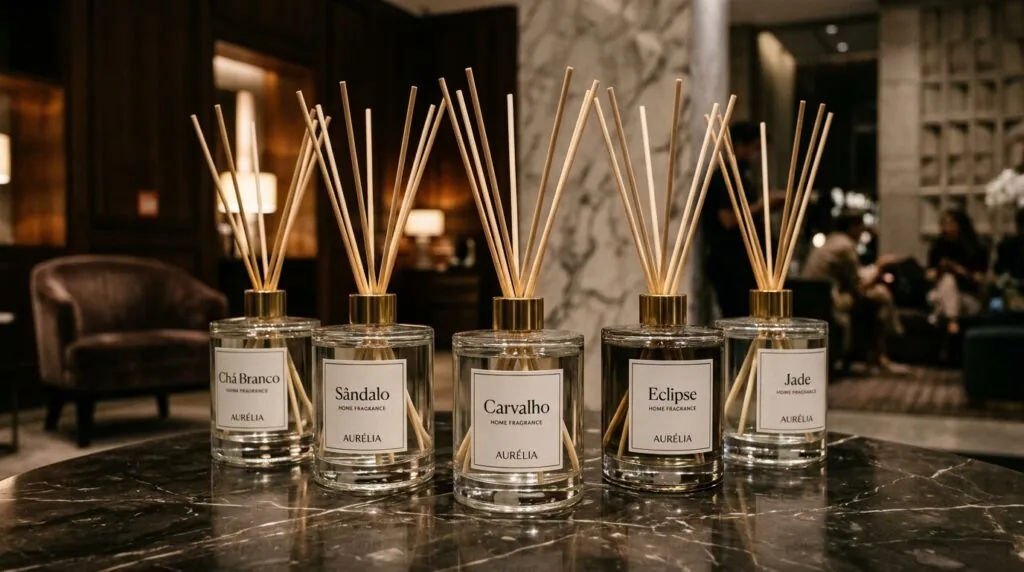 aromas em difusor de varetas