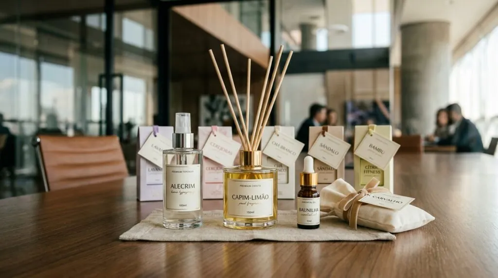 Room fragrance products on table 202606091852